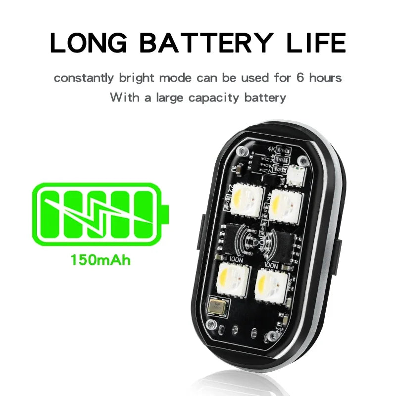 8 Colors Remote Wireless LED