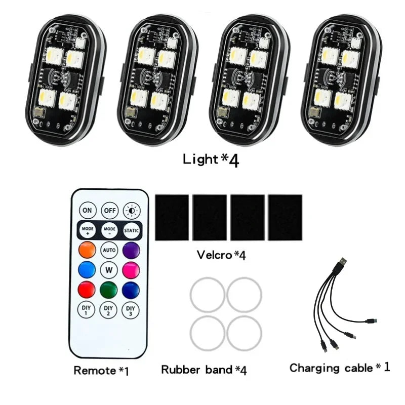 8 Colors Remote Wireless LED