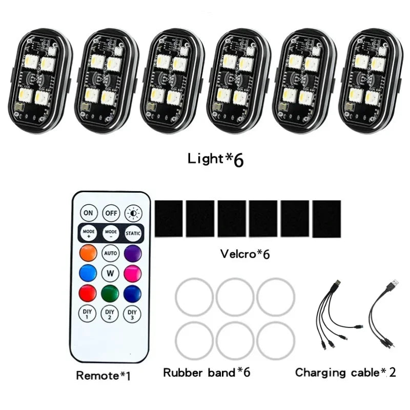 8 Colors Remote Wireless LED