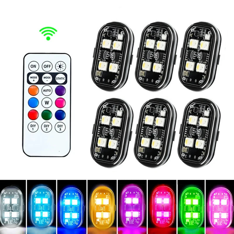 8 Colors Remote Wireless LED