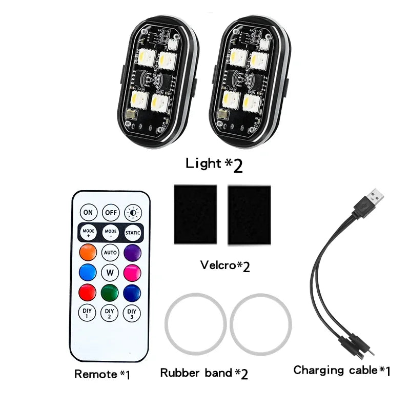 8 Colors Remote Wireless LED