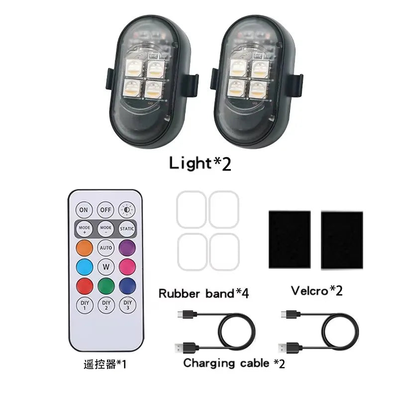 8 Colors Remote Wireless LED